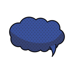 speech bubble in comic isolated icon