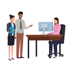 Obraz premium Business people and office