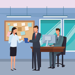 Business people and office