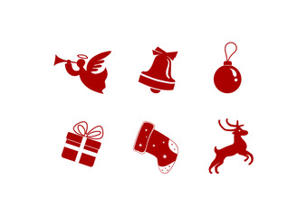 set of christmas icons