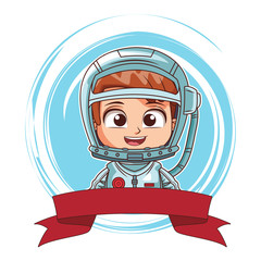 Astronaut boy cartoon