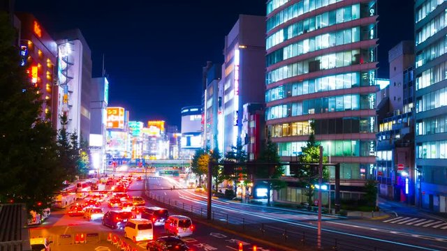 東京夜景・タイムラプス・新宿・4k