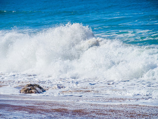 Fototapeta premium Waves of surf stormy Atlantic near Safi
