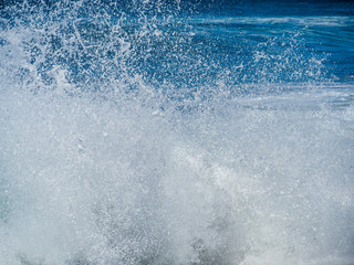 Waves of surf stormy Atlantic near Safi