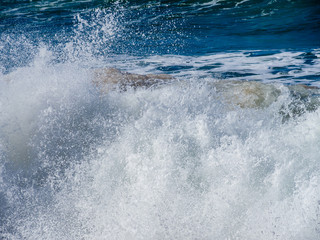 Waves of surf stormy Atlantic near Safi