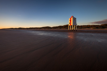Wooden lighthouse tower at Burnham on Sea