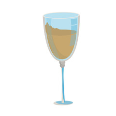 Champagne cup isolated