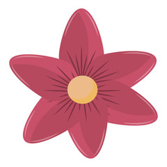 Beautiful flower symbol cartoon