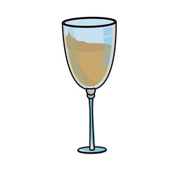 Champagne cup isolated