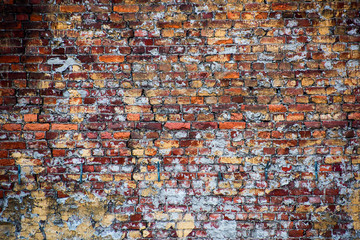 Texture of weathered brick wall
