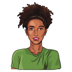 Pop art woman cartoon