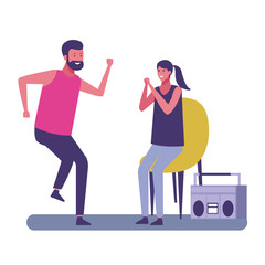 Friends having fun cartoons