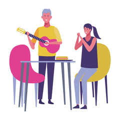 Friends having fun cartoons