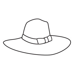 woman straw hat black and white