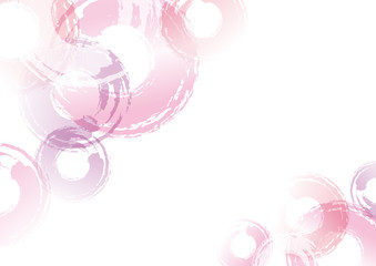 ブラシ　円　バブル　アブストラクト　背景　ピンク