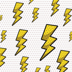 comic thunder pattern isolated icon