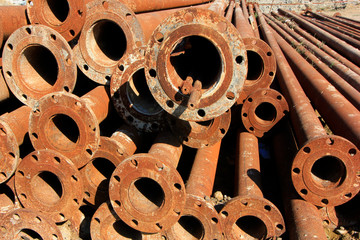 oxidation rusty metal pipe