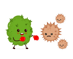 Cute happy funny strong marijuana 