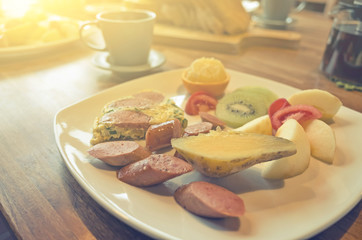 breakfast on table