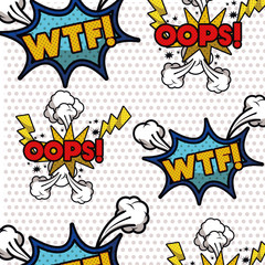 speech bubble with words comic pattern