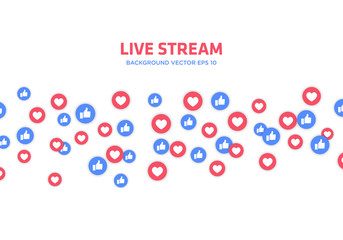 Social Media live stram Icons content Background