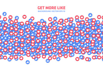  Social Media More Like or Followers Icons content Background