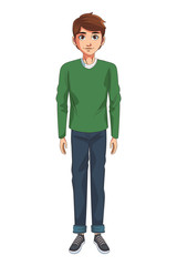 young man body cartoon