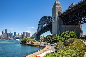 Naklejka premium Sydney Cityscape and Harbour Bridge