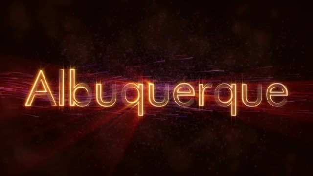 Albuquerque - Shiny looping city name text animation