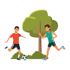 friends young men cartoon