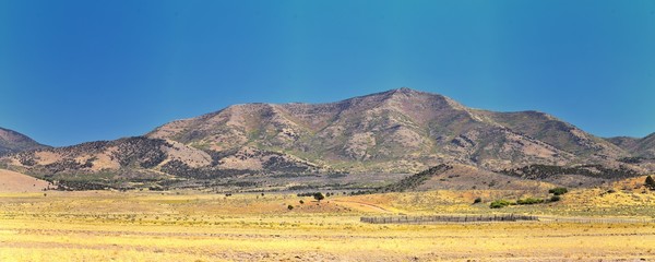 Utah Rocky Mountain Wasatch Panoramic Landscapes by Fishlake National Forest, along Interstate 15...
