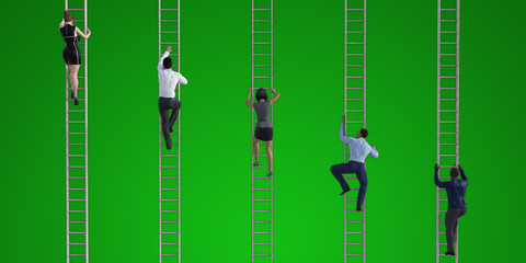 Obraz premium Climb the Corporate Ladder