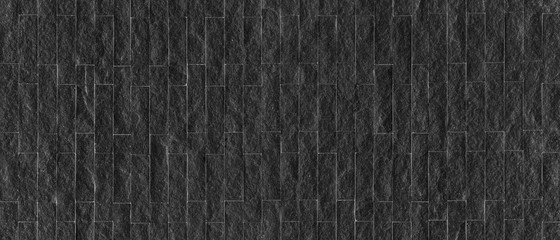 Black brick wall texture and background.