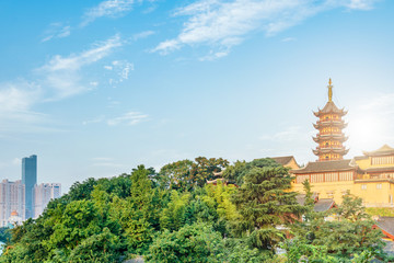Early morning scenery of Jiming Temple in Nanjing, Jiangsu Province, China © Govan