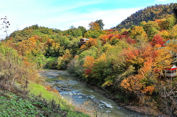 Obraz premium Autumn landscape of the Talysh mountains