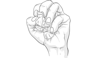  hand tearing and crooking paper, vector