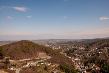Obraz premium aerial view of the village