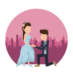 wedding couple cartoon