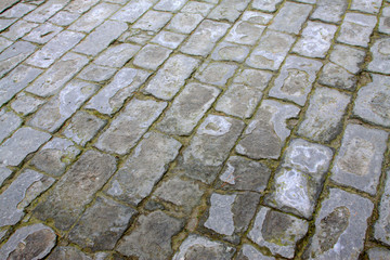blue brick floor