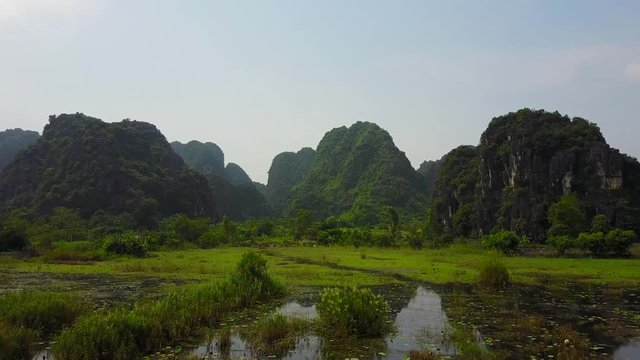 Panorama view in Phong Nha Kebang - Vietman.
There are houndrets of Mountains coming straight out of the ground. Vietnam is a amazing Country for travelling in the nature