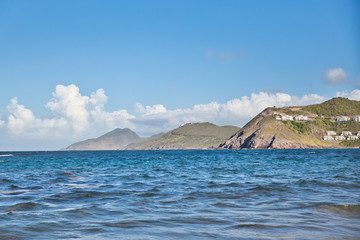 The view of south peninsula of St. Kitts island
