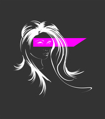 Beautiful Women face. Fashion Girls Illustration. Young woman face