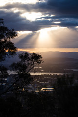 Fototapeta na wymiar Canberra Sunset from Mount Ainslie, Canberra