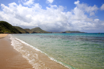 Pristine beach in St. Kitts
