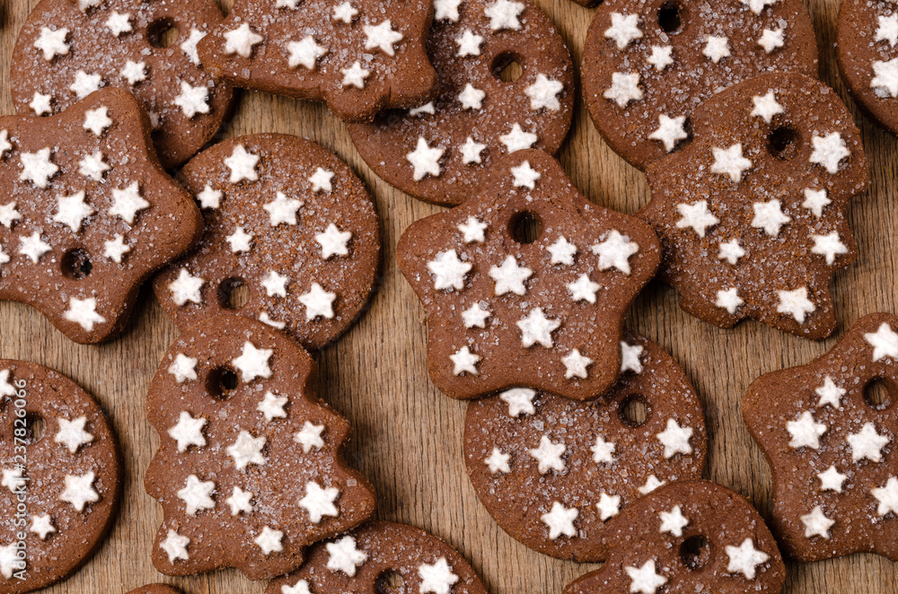 Wall mural traditional christmas cookies