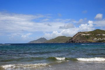 The view of south peninsula of St. Kitts island
