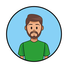 Man profile cartoon