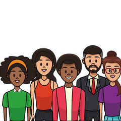 Young people cartoon