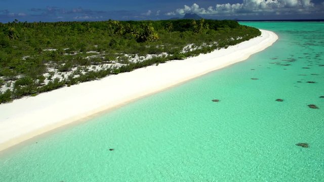 Aerial view of Tupai and Bora Bora Island South Pacific Ocean