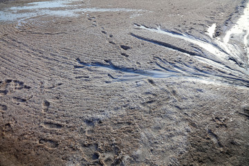 impact trace of the salt pond